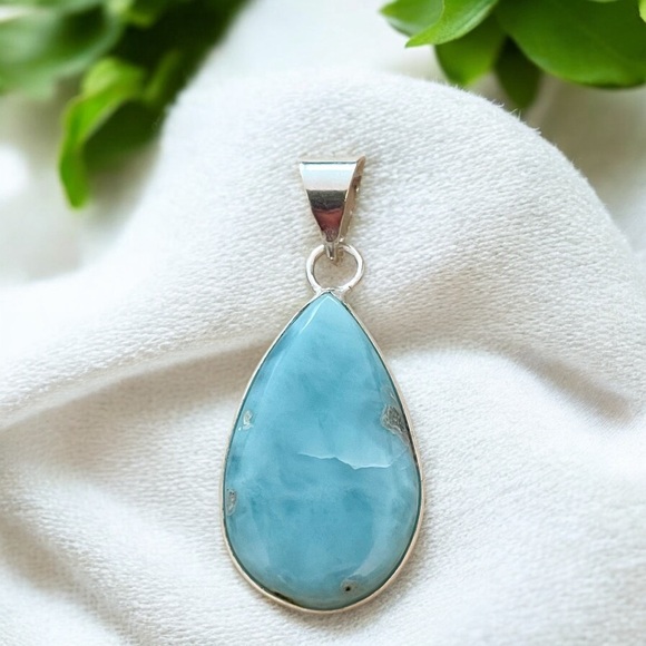 Vintage Jewelry - ❌SOLD❌Handmade Larimar Gemstone Pendant